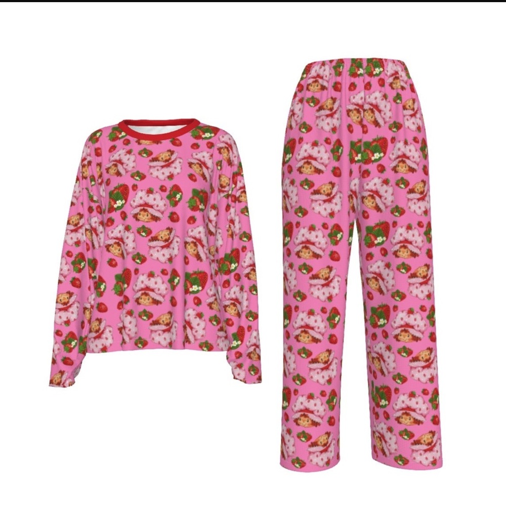 Strawberry * vintage 80’s cartoon * woman’s loungewear/ sleepwear set